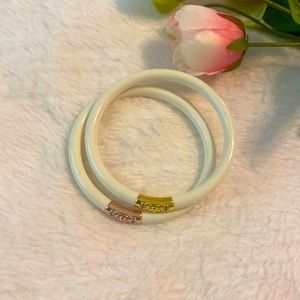 Set of two BuDhaGirl Three Kings bracelets Ivory medium